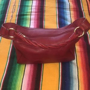 Ruby red 100% leather purse by Talbots